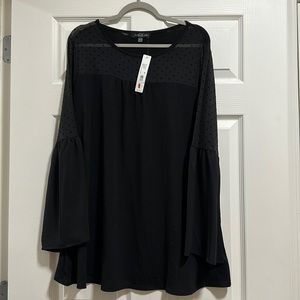 New with tags! Lightweight shirt with sheer sleeves! Size xl